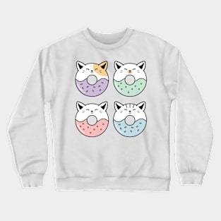 Kawaii Cats Donut Shaped Crewneck Sweatshirt